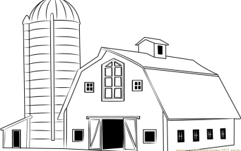 Barn coloring book pages