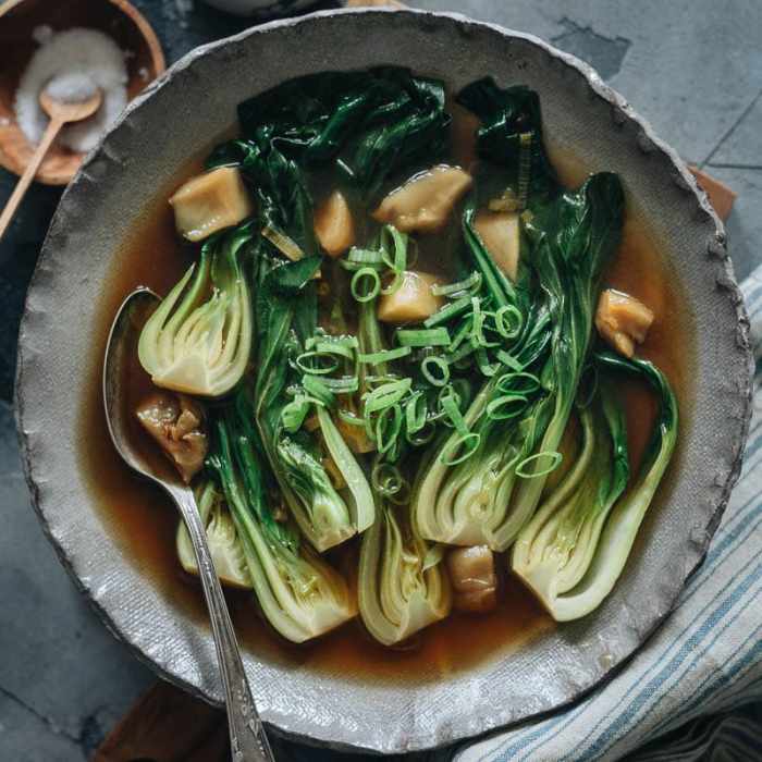 Soup noodle bok choy ginger garlic ramen recipe bowl recipes noodles asian broth chicken soups thai dinner easy forked spoon