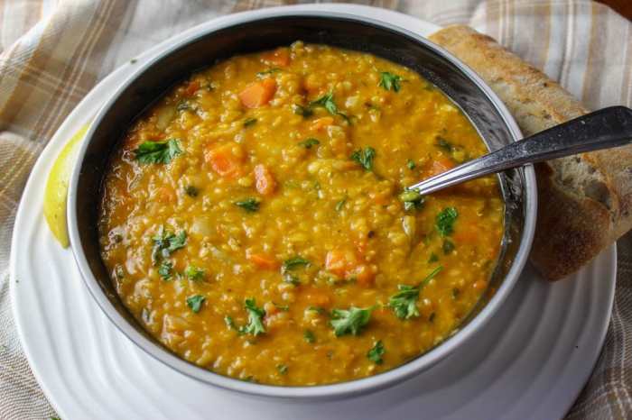 Lentil vegetable soup recipe