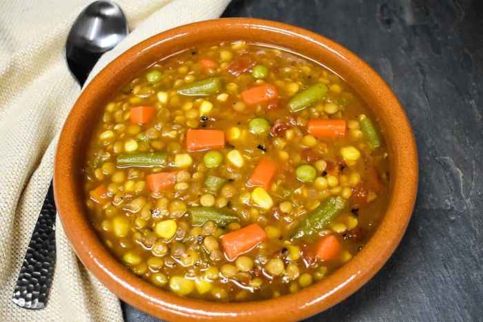 Lentil soup vegetable cook2eatwell