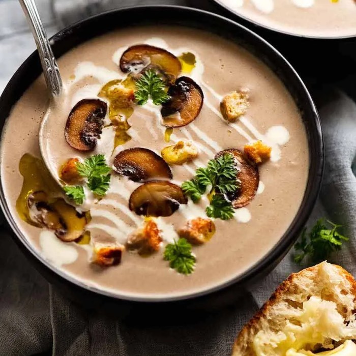 Homemade mushroom soup recipe