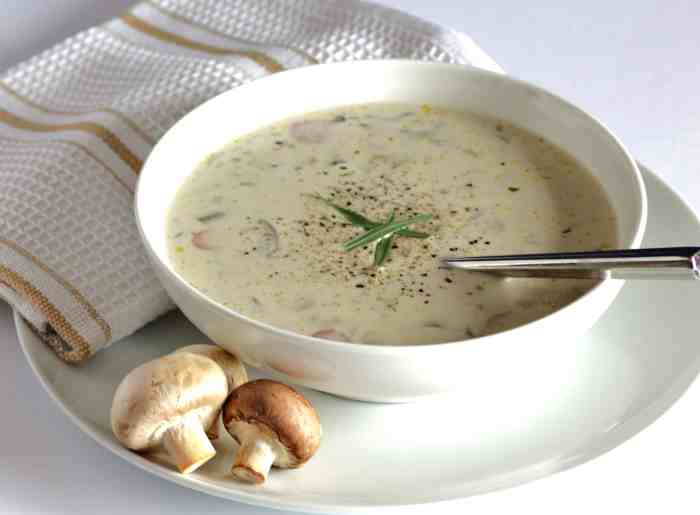 Healthy cream of mushroom soup recipe