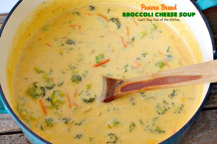 Recipe for broccoli cheese soup panera